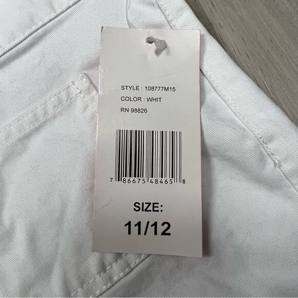 Jordache white shorts size 11/12 button fly. Front pockets vintage Y2K - Picture 5 of 12